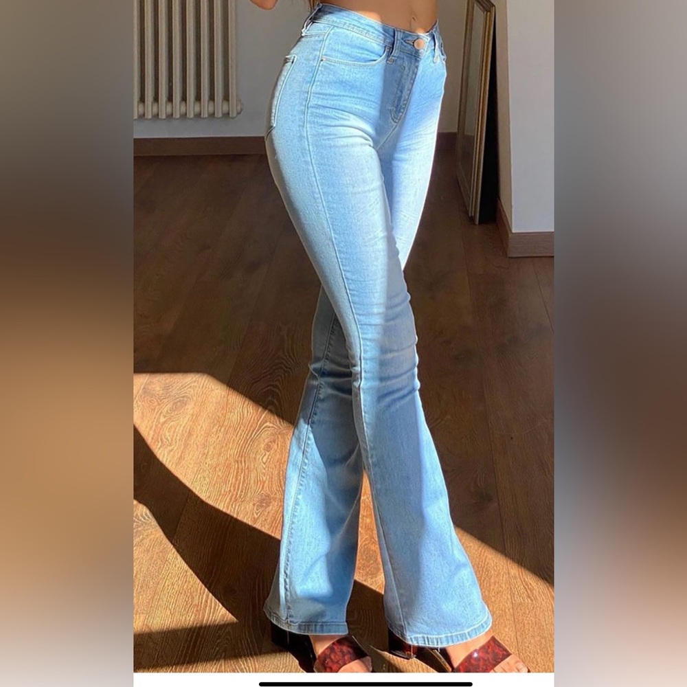 Women’s light blue flare jeans